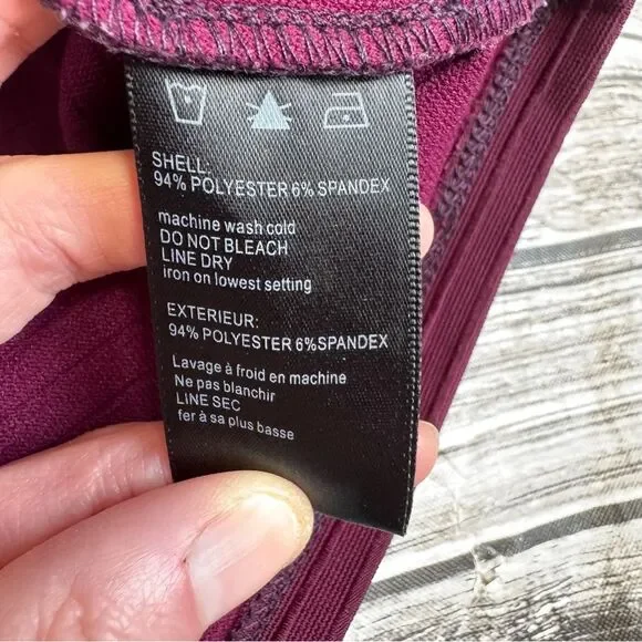 Sparkle & Fade Women's Plum Midi Pencil Skirt Stretch High Waist Medium M - Picture 6 of 8